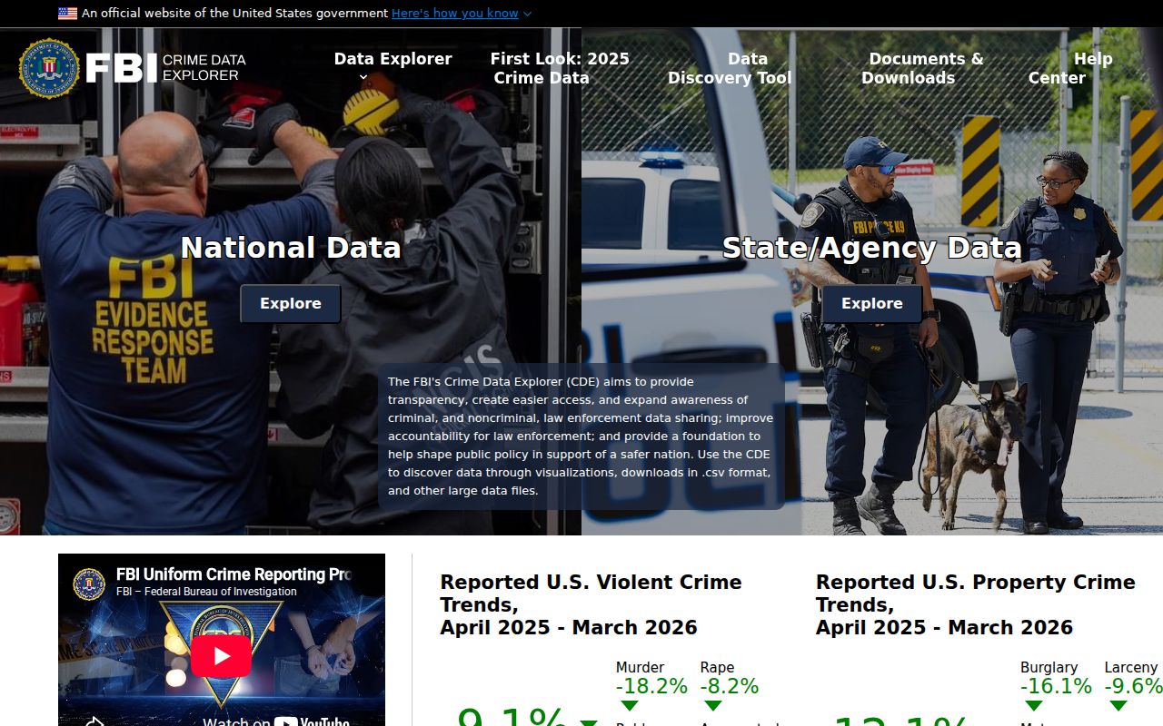 Las Vegas criminal history official crime data source